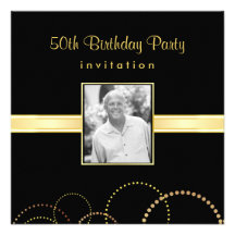 50th Birthday Party Invitation - Photo Optional