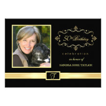 50th Birthday Party Invitations with Photo