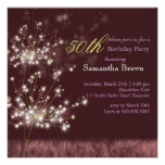 50th Birthday Party Invites :Twilight Dandelion