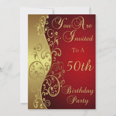 birthday party invitations with photo
 on 50th Birthday Party Invitations on 50th Birthday Party Personalised ...