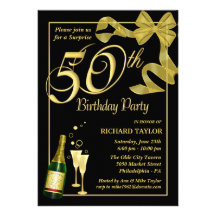 50th Birthday Party - Surprise Party Invitations
