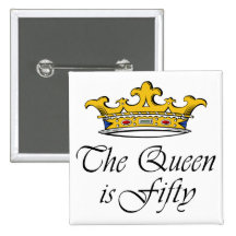 50th birthday The Queen is 50! Buttons