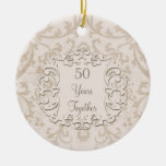 50th Golden Wedding Anniversary Custom Photo Christmas Tree Ornaments