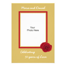 50th Golden Wedding Anniversary Invitation