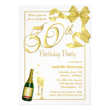 50th Surprise Birthday Party - Custom Invitations