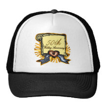 50th wedding anniversary 3w trucker hats