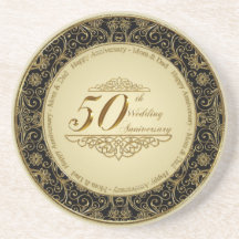 50th Wedding Anniversary Coaster