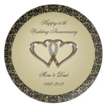 50th Wedding Anniversary Plate