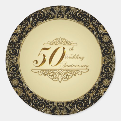50th Wedding Anniversary Sticker