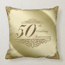 50th Wedding Anniversary Throw Pillow