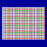 5305_plaid-11-bright COLOURFUL PLAID PATTERN TINY postcards