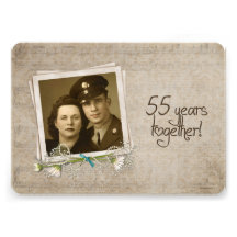 55th Wedding Anniversary Vow Renewal Custom Announcement