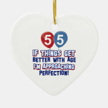 55th year old birthday gift ornaments