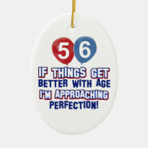 56th year old birthday gift christmas tree ornament