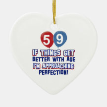 57th year old birthday gift christmas tree ornament