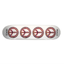 5-colour peace skateboard