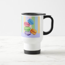 5 Macarons stripes Travel Mug