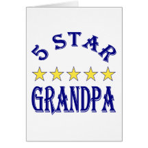 5 Star Grandpa Greeting Card