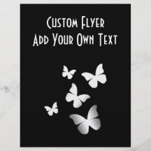 5 White Butterflies Full Colour Flyer