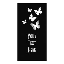 5 White Butterflies Photo Greeting Card