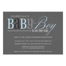 5 x 7 Baby Boy | Baby Shower Invite