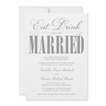 5 x 7 Eat, Drink & Be Married | Wedding Invitation