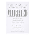 5 x 7 Eat, Drink & Be Married | Wedding Invitation