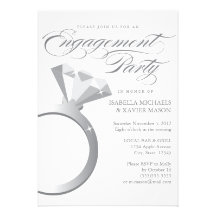 5 x 7 Engagement Ring | Engagement Party Invite