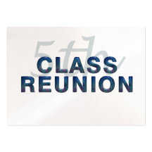 5th Class Reunion Business Card Template
