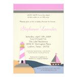 5x7 Ahoy Mate Sail Boat Baby Shower Invitation