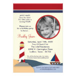 5x7 Ahoy Mate Sail Boat Birthday Party Invitation