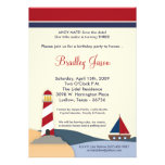 5x7 Ahoy Mate Sail Boat Birthday Party Invitation