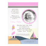 5x7 Ahoy Mate Sail Boat Birthday Party Invitation