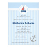 5x7 Ahoy Nautical Sail Boat Baby Shower Invitation