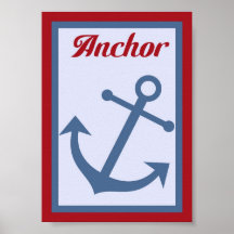 5X7 Anchor Nautical Wall Art Posters