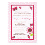 5x7 Berry Garden Lady Bug Baby Shower Invitation invitations
