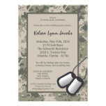5x7  Birthday Party Invitation ARMY Camo ACU Print