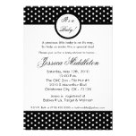 5x7 Black White Polka Dot Baby Shower Invitation