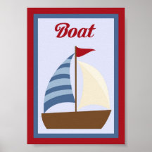 5X7 Boat Nautical Wall Art Poster