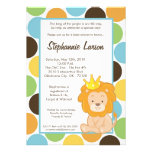 5x7 Boy King of the Jungle Baby Shower Invitation