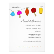 5x7 Chinese Lanterns Invitations