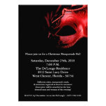 5x7 Christmas XMAS Masquerade Ball Mask Invitation invitations