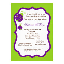 5x7 Electric Green Lady Bug Baby Shower Custom Invites