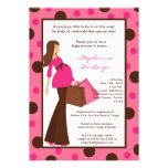 5x7 Girl Modern Mod Mum Baby Shower Invitation