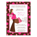 5x7 Girl Modern Mod Mum Baby Shower Invitation