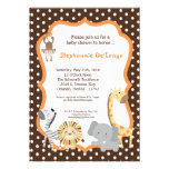 5x7 Jungle Adventure Animal Baby Shower Invitation