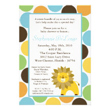 5x7 Jungle King Lion Safari Baby Shower Invitation