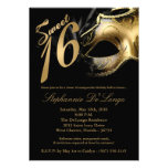 5x7 Masquerade Mask Sweet 16 Birthday Invitation invitations