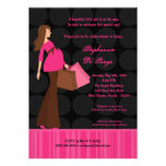 5x7 Modern Mod Mum Shopping Baby Shower Invitation