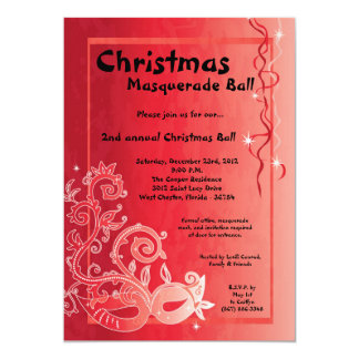 Christmas Masquerade Party Invitations & Announcements 